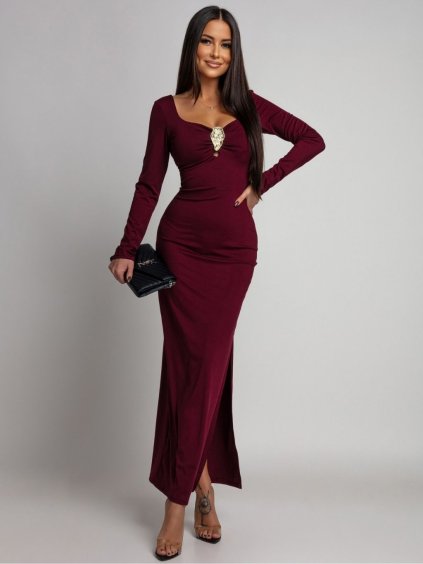 Dámske šaty SAIANI (Farba Bordová, Konfekčná veľkosť ONESIZE)