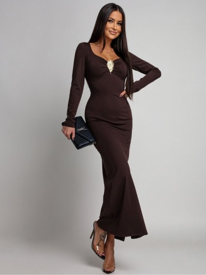 Dámské šaty SAIANI (Barva Hnědá, Konfekční velikost ONESIZE)