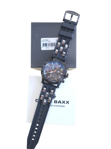 Pánské hodinky CIPO & BAXX CZ102 BLACK-SILVER (Barva Černá)