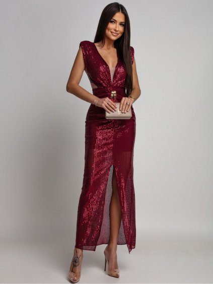 Dámske šaty ALEXIS (Farba Bordová, Konfekčná veľkosť ONESIZE)