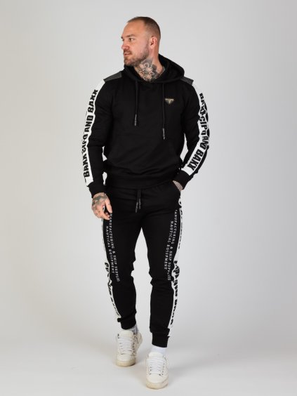 Pánska tepláková súprava CIPO & BAXX CLR162 BLACK (Farba Čierna, Konfekčná veľkosť XXL)