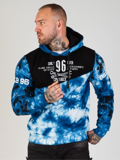 Pánská mikina CIPO & BAXX CL593 BLUE (Barva Modrá, Konfekční velikost XXL)