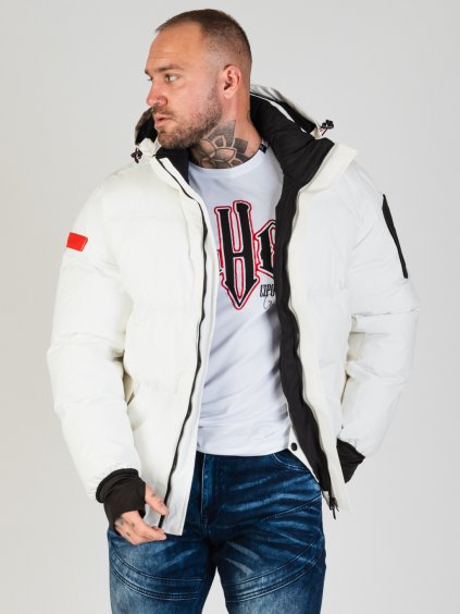 Pánská bunda CIPO & BAXX CM228 WHITE (Barva Bílá, Konfekční velikost XXXL)