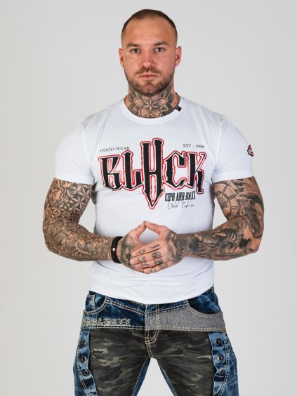 Pánské triko CIPO & BAXX CT617 WHITE (Barva Bílá, Konfekční velikost XL)