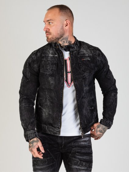 Pánska bunda CIPO & BAXX CJ299 BLACK (Farba Čierna, Konfekčná veľkosť XXL)