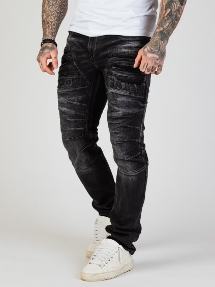 Pánské džíny CIPO & BAXX CD491 BLACK (Barva Černá, Konfekční velikost W32/L34)