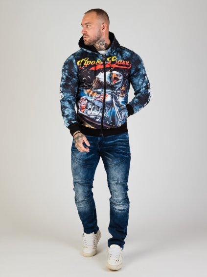 Pánska mikina CIPO & BAXX CL551 DARKBLUE (Farba Modrá, Konfekčná veľkosť XXL)