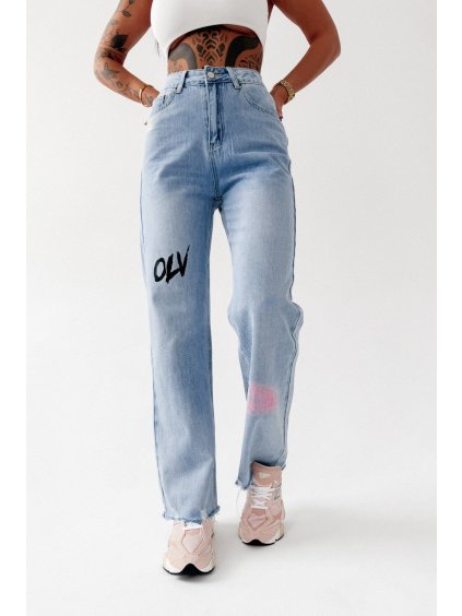 Olavoga Vivid džínsy (Konfekčná veľkosť S, Farba Modrá )
