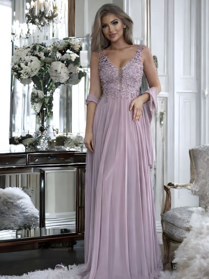 Dámske šaty GEORGINS (Farba Ružová, Konfekčná veľkosť 46)