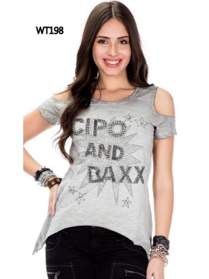 Dámske tričko CIPO & BAXX WT198 ANTRACITE (Farba sivá, Konfekčná veľkosť XL)