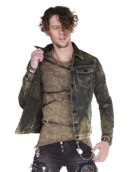 Pánska bunda CIPO & BAXX CJ188 Khaki (Farba Khaki, Konfekčná veľkosť XL)