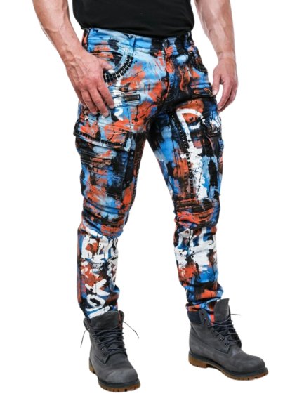 Pánske rifle CIPO & BAXX CD587 BLUE (Farba Modrá, Konfekčná veľkosť W40/L32)