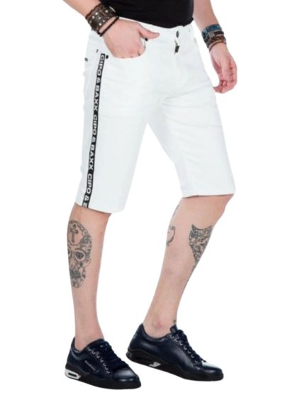 Pánske kraťasy CIPO & BAXX CK173 WHITE (Farba Biela, Konfekčná veľkosť W38)