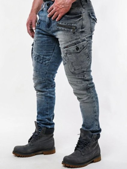 Pánské džíny CIPO & BAXX CD369 BLUE (Barva Modrá, Konfekční velikost W38/L34)