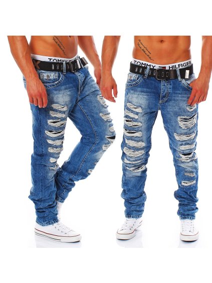 Pánske rifle CIPO & BAXX CD 131 (Farba modrá, Konfekčná veľkosť W38/L34)