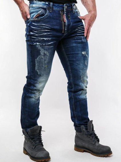 Pánske rifle CIPO & BAXX CD658 BLUE (Farba Modrá, Konfekčná veľkosť W38/L32)