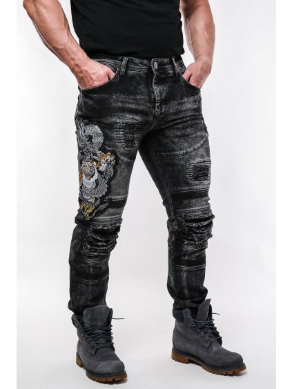 Pánske rifle CIPO & BAXX CD486 BLACK (Farba čierna, Konfekčná veľkosť W40/L34)