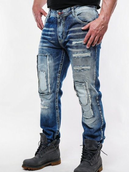 Pánske rifle CIPO & BAXX CD611 BLUE (Farba Modrá, Konfekčná veľkosť W30/L34)