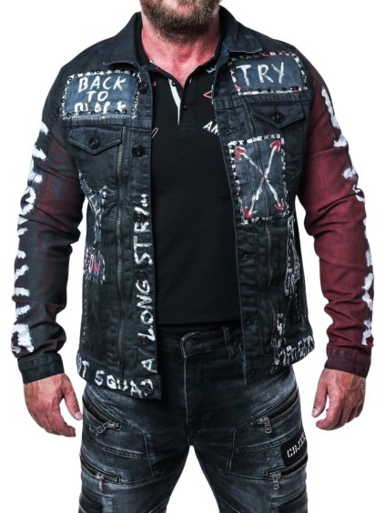 Pánska bunda CIPO & BAXX CJ248 BLACK (Farba Čierna, Konfekčná veľkosť XXL)