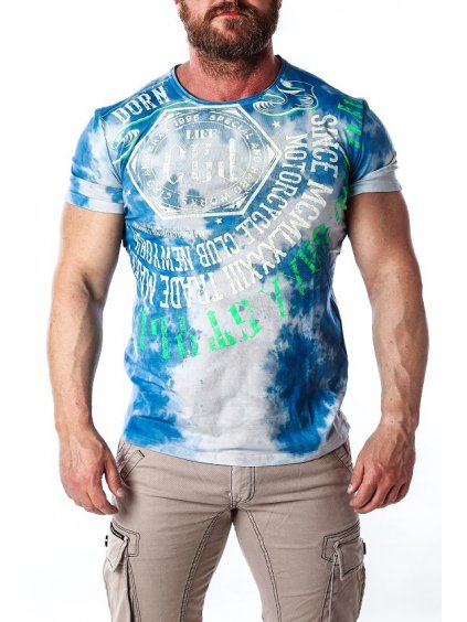 Pánske tričko CIPO & BAXX CT614 BLUE (Farba modrá, Konfekčná veľkosť XXL)