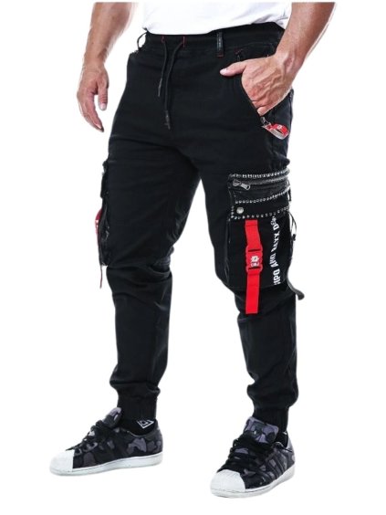 Pánske joggery CIPO & BAXX CR132 BLACK (Farba Čierna, Konfekčná veľkosť S)