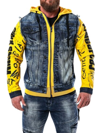 Pánska bunda CIPO & BAXX CJ242 BLUE (Farba Modrá, Konfekčná veľkosť S)