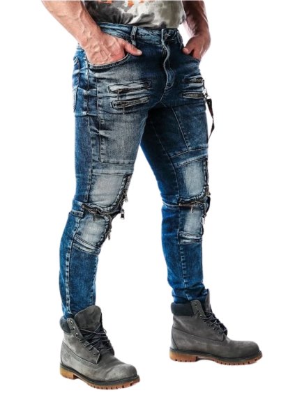 Pánske rifle CIPO & BAXX CD551 BLUE (Farba Modrá, Konfekčná veľkosť W42/L34)