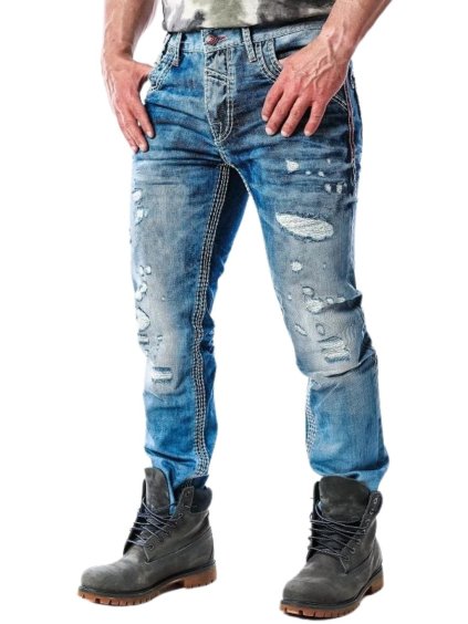 Pánské džíny CIPO & BAXX CD651 BLUE (Barva Modrá, Konfekční velikost W42/L32)