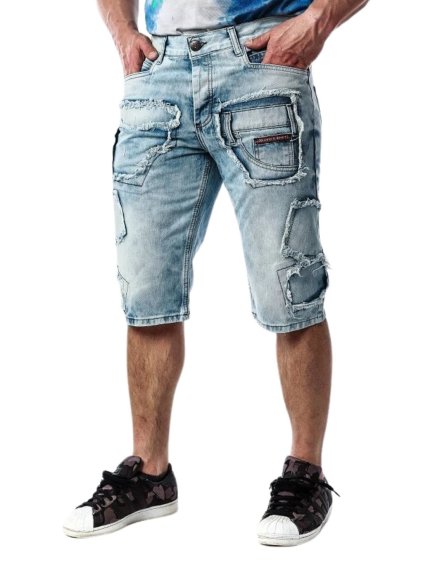 Pánské kraťasy CIPO & BAXX CK221 LIGHT BLUE (Barva Modrá, Konfekční velikost W38)