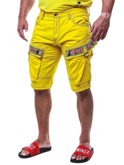 Pánske kraťasy CIPO & BAXX CK243 YELLOW (Farba Žltá, Konfekčná veľkosť W40)