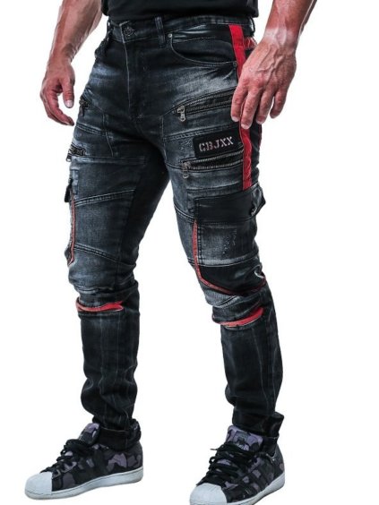 Pánské džíny CIPO & BAXX CD561 BLACK (Barva Černá, Konfekční velikost W30/L34)
