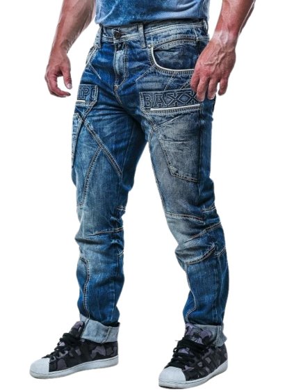 Pánské džíny CIPO & BAXX CD391 BLUE (Barva Modrá, Konfekční velikost W38/L32)