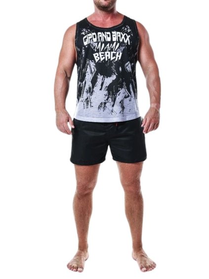 Pánský plážový komplet CIPO & BAXX CUK245 BLACK