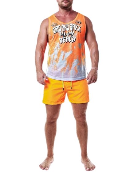 Pánský plážový komplet CIPO & BAXX CUK245 ORANGE