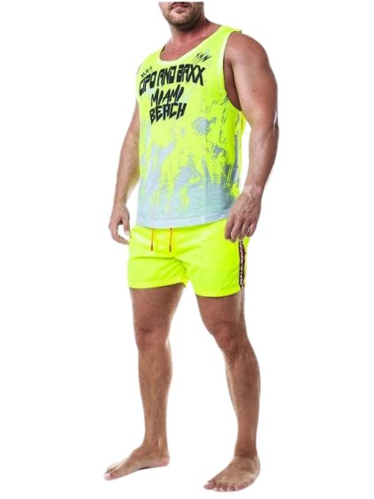 Pánsky plážový komplet CIPO & BAXX CUK245 YELLOW (Farba Žltá, Konfekčná veľkosť S)