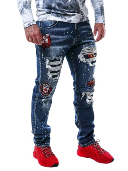 Pánske rifle CIPO & BAXX CD643 BLUE (Farba Modrá, Konfekčná veľkosť W38/L32)