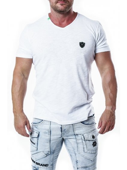 Pánske tričko CIPO & BAXX CT648 WHITE (Farba biela, Konfekčná veľkosť XXL)