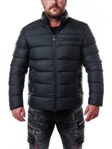 Pánska bunda CIPO & BAXX CM175 BLACK (Farba čierna, Konfekčná veľkosť XXXL)