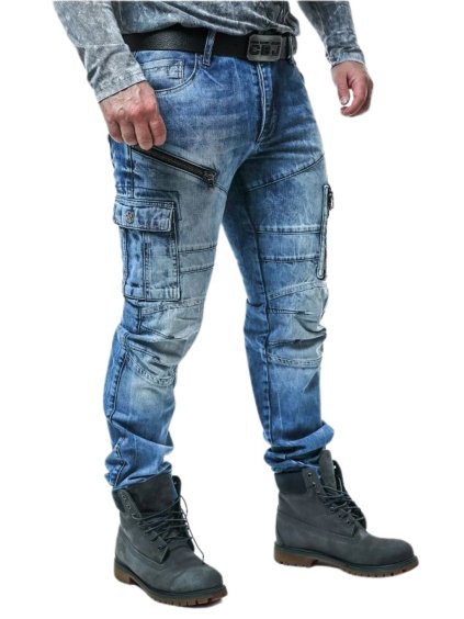 Pánské džíny CIPO & BAXX CD679 BLUE (Barva Modrá, Konfekční velikost W40/L34)