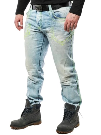 Pánské džíny CIPO & BAXX CD596 LIGHT BLUE (Barva Modrá, Konfekční velikost W36/L32)