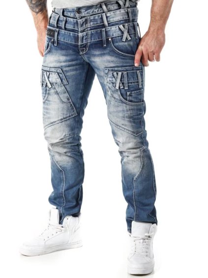 Pánske rifle CIPO & BAXX CD466 BLUE (Farba Modrá, Konfekčná veľkosť W30/L34)