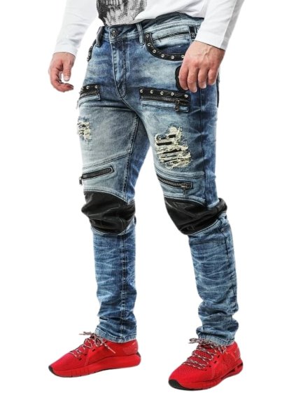 Pánske rifle CIPO & BAXX CD342 BLUE (Farba Modrá, Konfekčná veľkosť W38/L32)