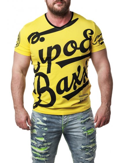 Pánske tričko CIPO & BAXX CT635 YELLOW (Farba žltá, Konfekčná veľkosť XXL)