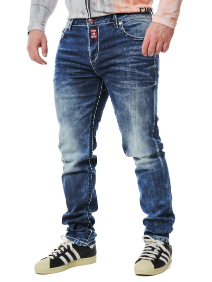 Pánske rifle CIPO & BAXX CD704 BLUE (Farba modrá, Konfekčná veľkosť W38/L34)