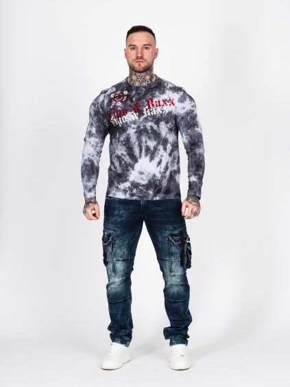 Pánske tričko CIPO & BAXX CL489 GREY (Farba Sivá, Konfekčná veľkosť XXL)