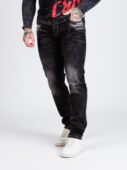 Pánske rifle CIPO & BAXX CD719 BLACK (Farba Čierna, Konfekčná veľkosť W32/L34)