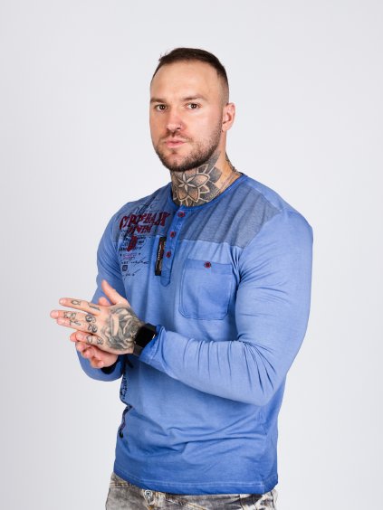 Pánske tričko CIPO & BAXX CL527 BLUE (Farba Modrá, Konfekčná veľkosť XL)
