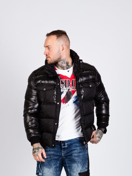 Pánská bunda CIPO & BAXX CM208 BLACK (Barva Černá, Konfekční velikost XL)