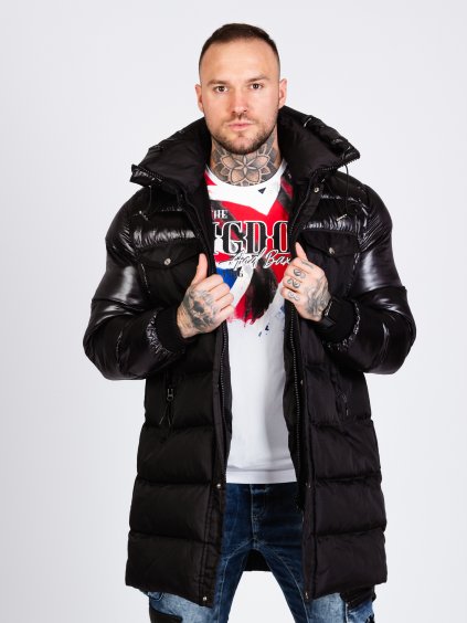 Pánska bunda CIPO & BAXX CM209 BLACK (Farba Čierna, Konfekčná veľkosť XXL)