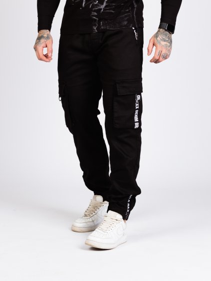Pánske kapsáčové joggery CIPO & BAXX CD788 BLACK (Farba Čierna, Konfekčná veľkosť W40/L32)